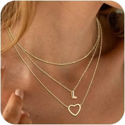 14K Gold Plated Initial Necklace