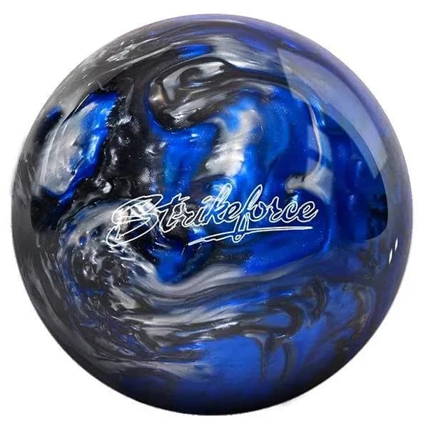 KR Strikeforce Polyester Blue Black Silver Bowling Ball - 15LB | BowlersMart