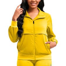 CCRFTGI Scrub Jackets&nbsp;for Men Lightweight Long Sleeve Stand Collar Scrubs Hospital Nurse Jacket Soft Fall Workwear with Zipper Side Pockets Yellow XL - Walmart.com
