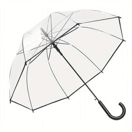1 Pack Clear Dome Bubble Umbrella - See-Through, Rain & Windproof, Automatic Open, 47-Inch Wide Canopy - Perfect for Weddings, Prom, Graduation,