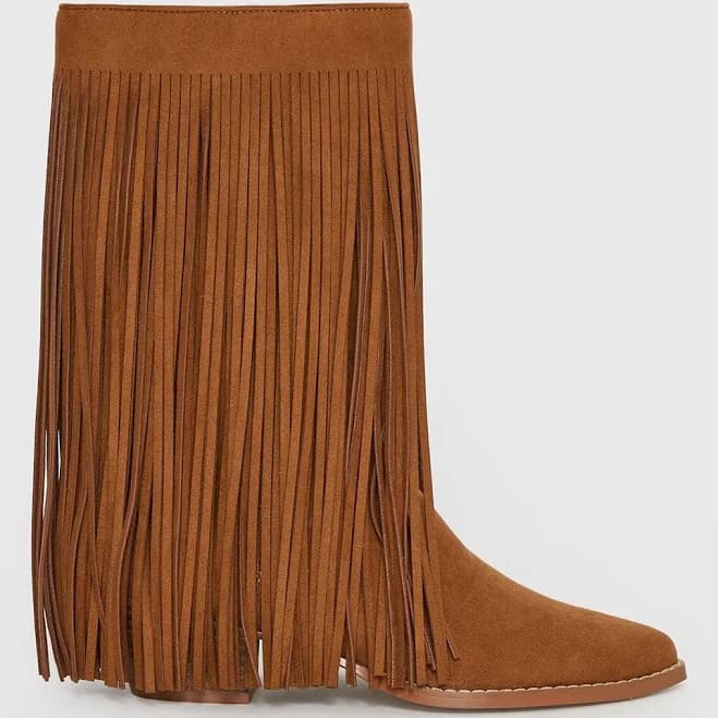 Princess Polly Wild Card Tassel Faux Suede Boots