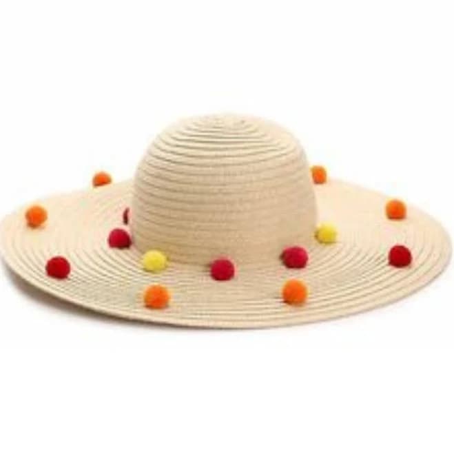 Bcbgeneration Women's Funfetti Pom-Pom Sun Hat