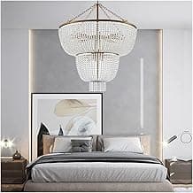 European Retro Countryside LED Chandelier Round Wooden Bead Pearl E14 Home Decoration Hotel Kitchen Lighting,Home Decor