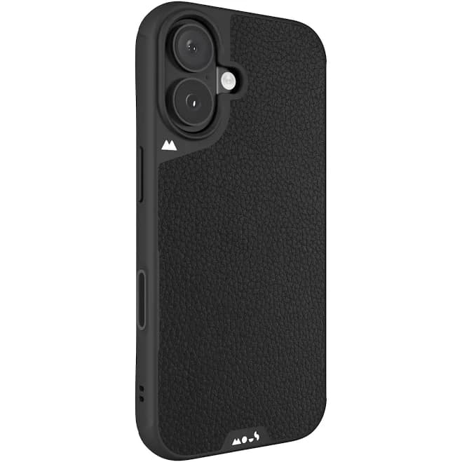 Mous MagSafe? Compatible Black Leather Phone Case with Camera Control Button