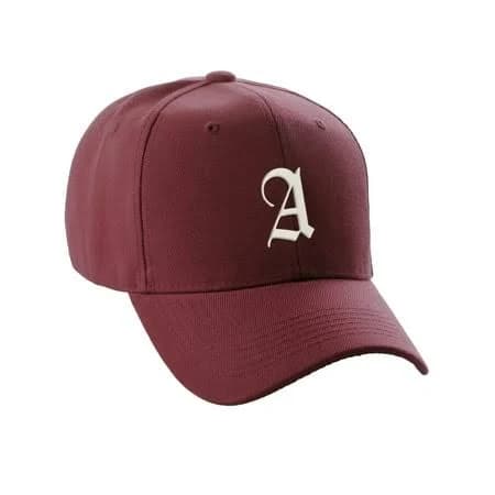 Daxton Structured Curved Visor Baseball Hat with Old English Font
