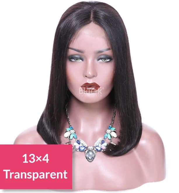 Human Hair Short Straight Wig 13x4 Lace Front Bob Wig