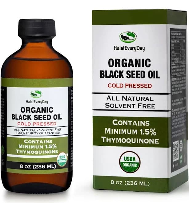 Black Seed Oil 8 Oz - Usda Organic 100% Pure Cold Pressed Cumin