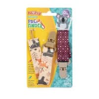 Nuby Pacifinder 2Pk Fabric With Plastic Clip