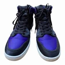 Size 9.5 Nike Air Jordan 1 KO High Black Field Purple Shoes Sneakers