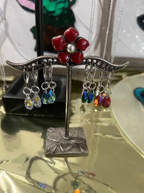 Iridescent Drop Earrings