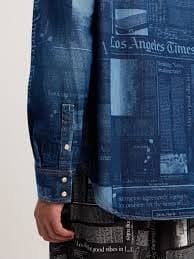 PaxLaTimes Denim Shirt in MEDIUM BLUE - DUSTY BLUE for Men | Palm Angels®