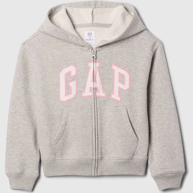 Gap Girls Relaxed Gap Logo Zip Hoodie