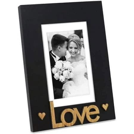 Isaac Jacobs Black Wood Sentiments Love Picture Frame
