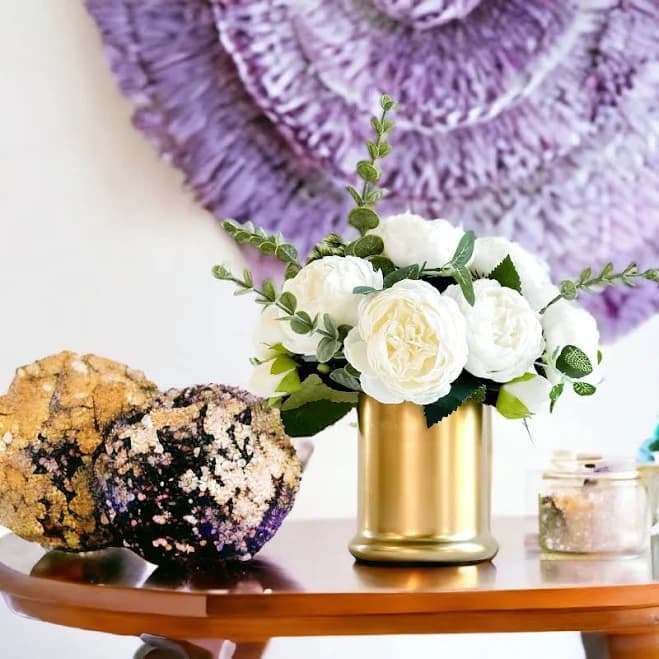 Blue Paris White Peony Arrangement