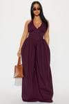 Lighter Than Air Poplin Halter Jumpsuit - Navy | Fashion Nova