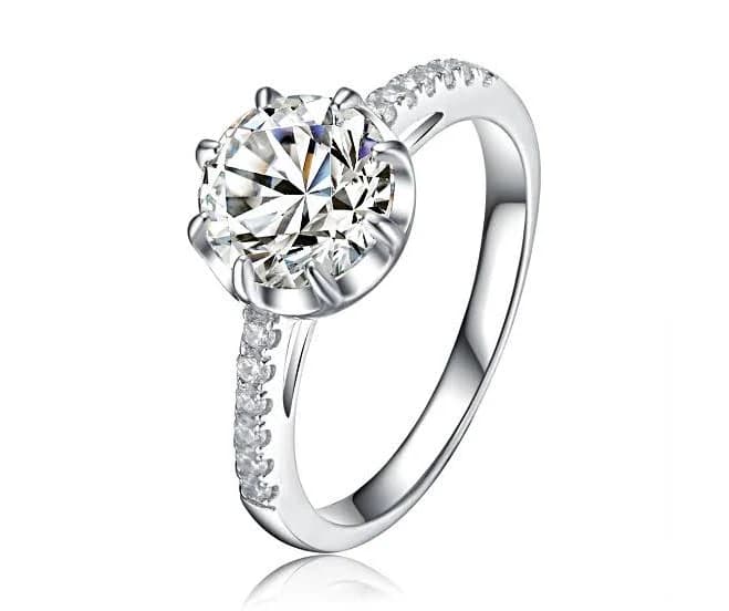 Sterling Silver Cubic Zirconia Solitaire Ring