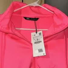 Zara | Tops | Zara Neon Pink Jogger Jacket Size L New | Poshmark