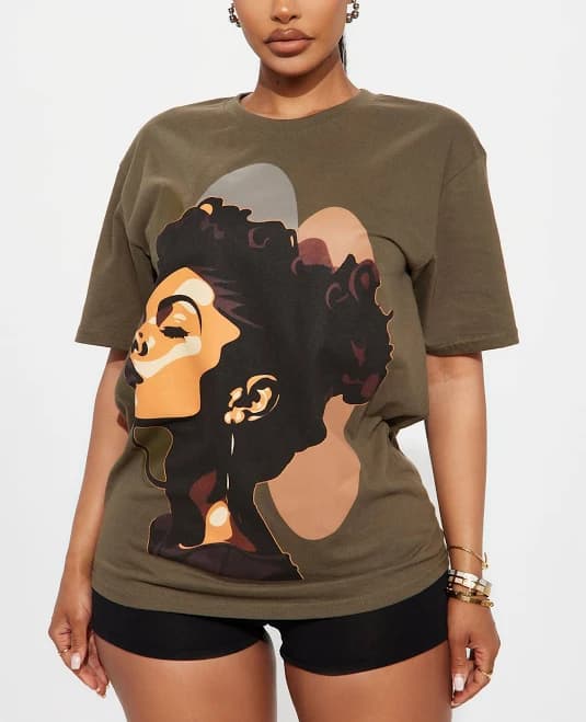 Fashion Nova Oversized Graphic T-Shirt