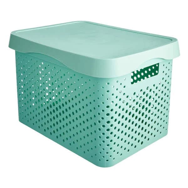 at Home Real Simple Green Storage Bin with Lid