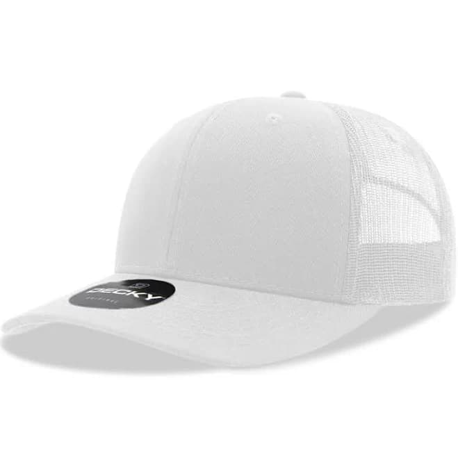 Decky 6021 6 Panel Mid Profile Structured Cotton Blend Trucker