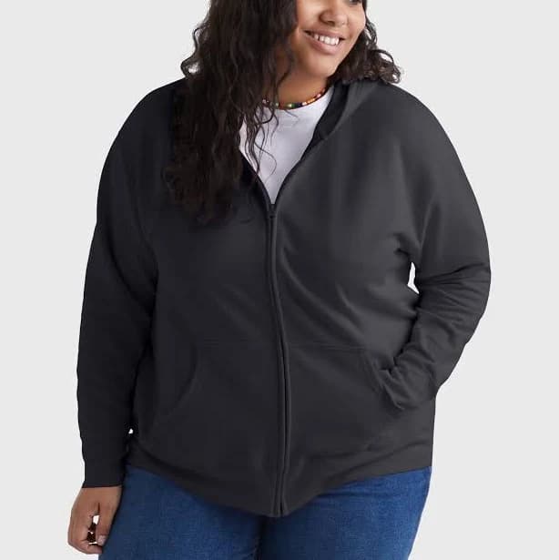 Just My Size ComfortSoft EcoSmart Women's Fleece Full-Zip Hoodie