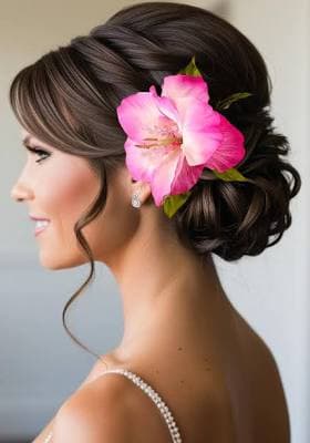 Tropical Hawaiian Hibiscus Wedding Hair Flower