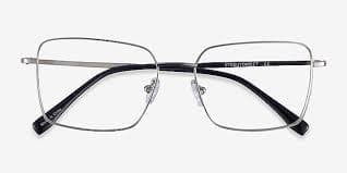 Caspian Rectangle Silver Glasses for Men | Eyebuydirect