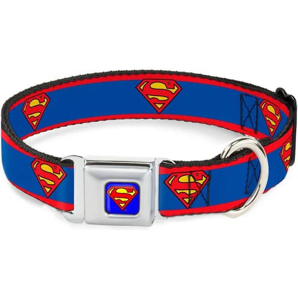 Buckle-Down Superman Dog Collar