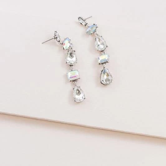 Iridescent Flare Dangle Earrings