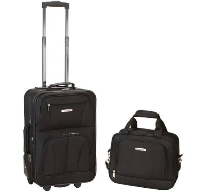 Rockland Fashion Softside Upright 2 Piece Luggage Set