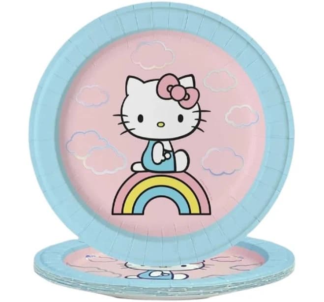 Hello Kitty Rainbow Skies Dessert Plates