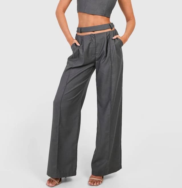 Boohoo Women's Cut Out Cotton Pants