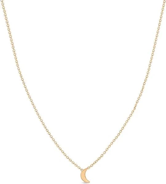 Zoë Chicco 14K Gold Crescent Moon Necklace