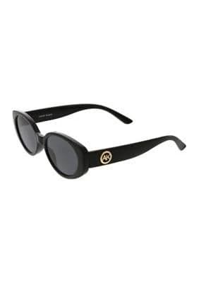 Anne Klein Women's Slim Tapered Oval Cat Sunglasses