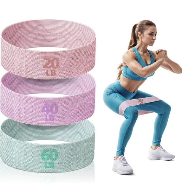 Pilates Bands Women Resistance Fabric Fitness Loop Elastic Legs