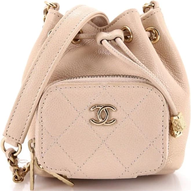 Chanel Business Affinity Drawstring Bucket Bag