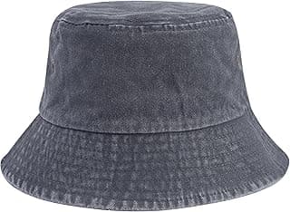 Everyday Bucket Hat – Unisex Lightweight Trendy Cotton Hot Summer Fun Outdoor Vacation Boonie for Men and Women Denim
