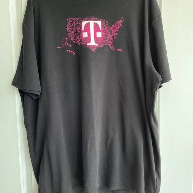 T-Mobile Authentic Cell Phone Mens Employee Graphic T-shirt Black Size 3XL - Men | Color: Black | Size: 3XL