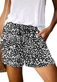 Womens Shorts with Pockets Summer Casual Shorts for Women Comfy Elastic Waist Lightweight Short Pants