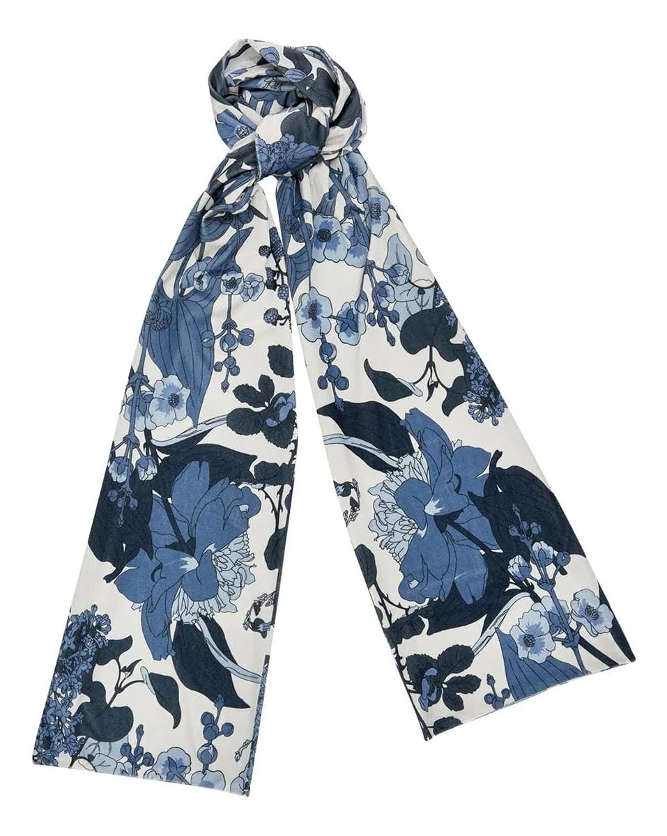 Fable England Women's Deco Bloom Velvet Scarf