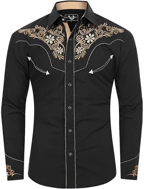 Men's Western Embroidered Shirt