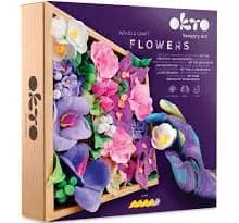OKTO Sensory Art 3D Woodcraft Inspiration Flowers Craft Kit