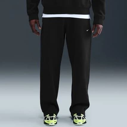 Nike Men's Solo Swoosh Fleece Open-Hem Pants