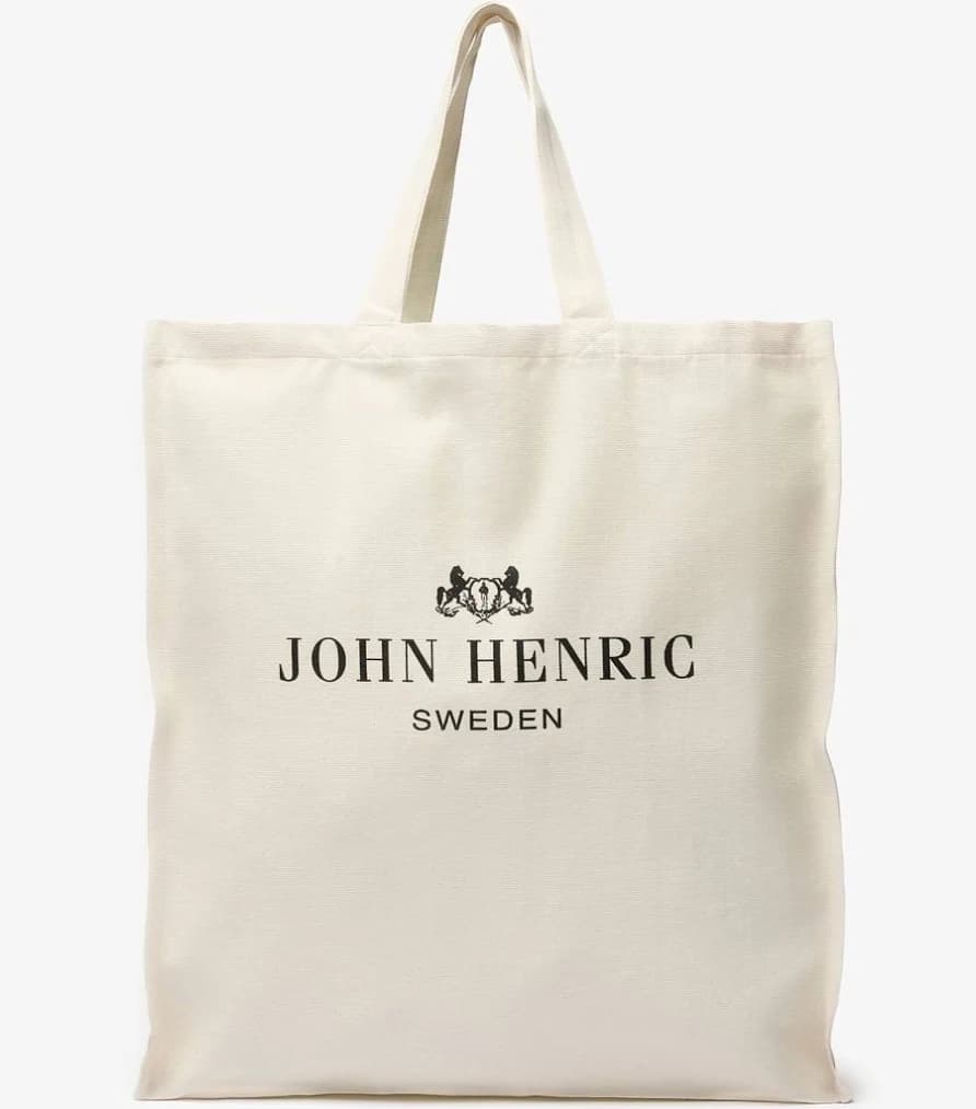 John Henric Light Beige Tote Bag