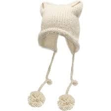 Yixda Women Girls Winter Beanie Hats Earflap Faux Fur Ski Trapper Hat with Pompom (Beige) at Amazon Women's Clothing store