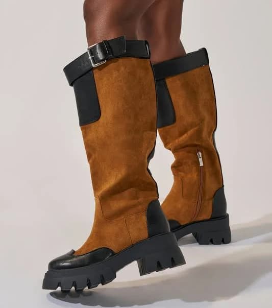 Akira Azalea Wang Dalila Color Blocked Flatform Boot