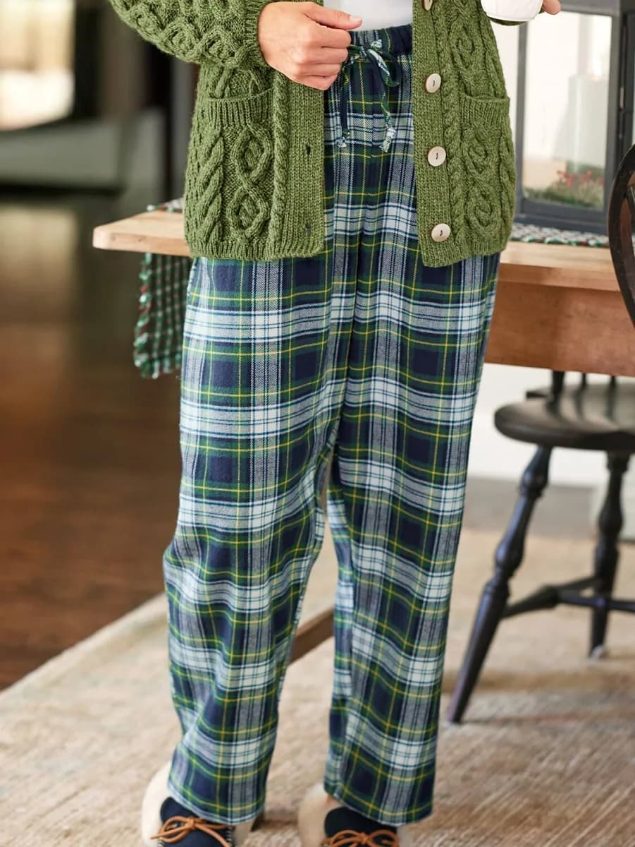 Vermont Country Store Women's Portuguese Cotton Flannel Pajama Pants