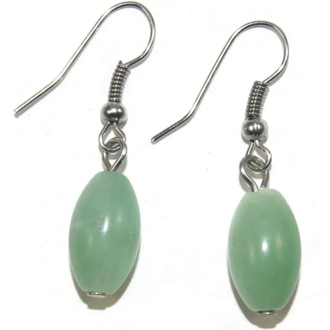 Vintage Stone Dangle Earrings with Hook Backs