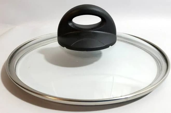 Replacement Glass Metal Cooking Pot Lid With Black Plastic Knob About