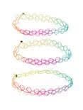 Rainbow Ombre Tattoo Bracelet 3 Pack | Hot Topic